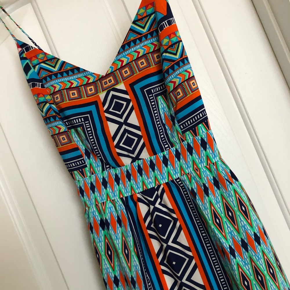 Amazing Multicolor Open Back Maxi